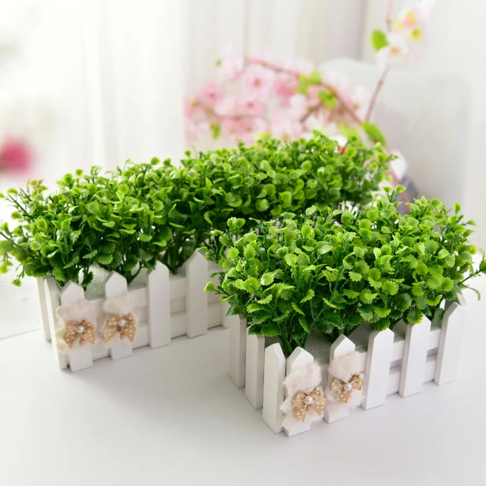 Peppermint Grass+White Fence Artificial Flowers For Wedding Party Decoration Plastic Flower+Vase Bonsai Set Fake Flowers Gift
Peppermint Grass+White Fence Artificial Flowers For Wedding Party Decoration Plastic Flower+Vase Bonsai Set Fake Flowers Gift