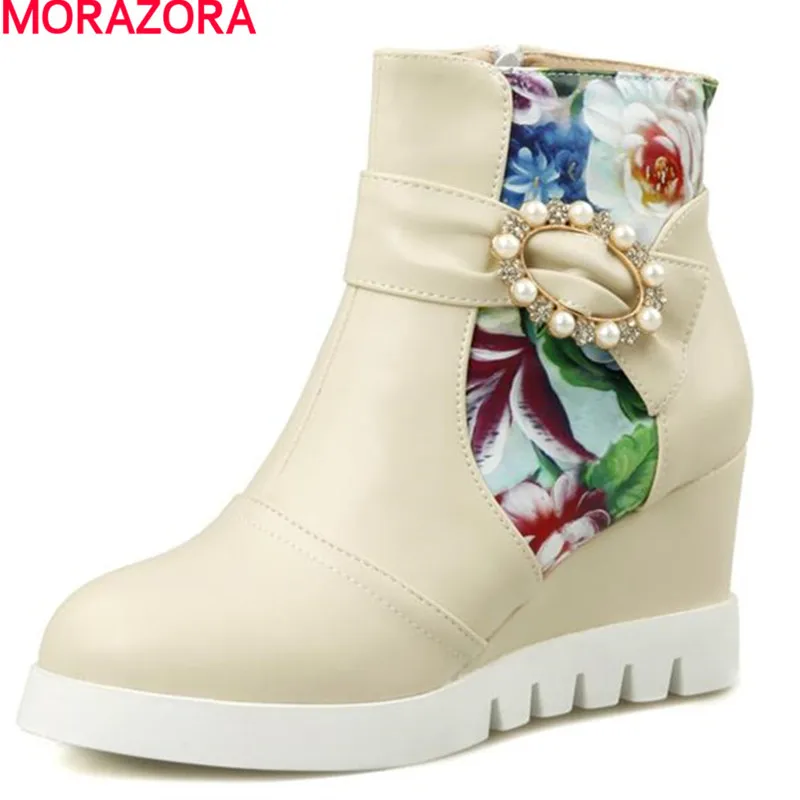 MORAZORA Big size 34-44 fashion shoes sweet zip height increasing autumn women boots fashion rhinestone round toe ankle boots
MORAZORA Big size 34-44 fashion shoes sweet zip height increasing autumn women boots fashion rhinestone round toe ankle boots
