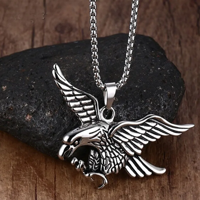 ZORCVENS Mens Necklaces Stainless Steel Flying Eagle Pendant Choker Male HipHop Biker Fashion Animal Jewelry
ZORCVENS Mens Necklaces Stainless Steel Flying Eagle Pendant Choker Male HipHop Biker Fashion Animal Jewelry