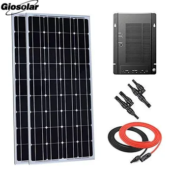 Giosolar 200 Watt 12 Volt Monocrystalline Solar Panel Kit with 40A MPPT Solar Controller for RV Boat Off-Grid Battery System
Giosolar 200 Watt 12 Volt Monocrystalline Solar Panel Kit with 40A MPPT Solar Controller for RV Boat Off-Grid Battery System