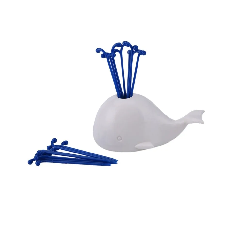 New Cute Whale Blows Fruit Fork 1 Stand+16 Forks Lovely White Whale Design Plastic Fruit Forks Tableware Fruit Cake Snacks Fork
New Cute Whale Blows Fruit Fork 1 Stand+16 Forks Lovely White Whale Design Plastic Fruit Forks Tableware Fruit Cake Snacks Fork