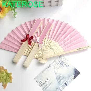 100PCS Personalized Wedding Fan Customized LOGO Pink Silk Cloth Fans with Ribbon Bridal Shower Favors Party Giveaways For Guest
100PCS Personalized Wedding Fan Customized LOGO Pink Silk Cloth Fans with Ribbon Bridal Shower Favors Party Giveaways For Guest