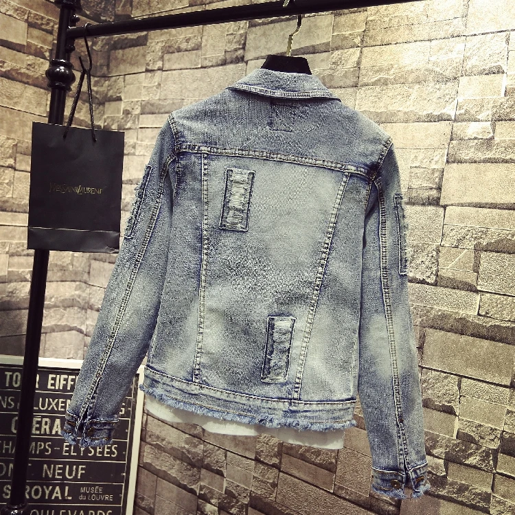 2018 Spring Jacket Women Denim Embroidery Rose Floral Beading Pearl Sequin Patch Epaulet Ripped Hole Bomber Denim Jacket 16