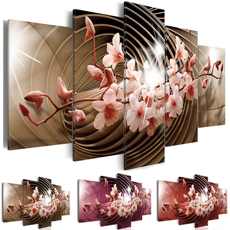 Modern Painting Canvas 5 Panels Floral Orchid Wall Art Picture Equisite Background Home Decoration Living Room Decor
Modern Painting Canvas 5 Panels Floral Orchid Wall Art Picture Equisite Background Home Decoration Living Room Decor