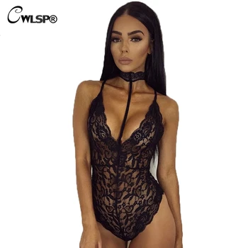 Cwlsp 2018 Summer Sexy Halter Mesh See Through Lace Women Bodysuits Vintage Transparent Club Overalls Women Rompers Qz1894 
Cwlsp 2018 Summer Sexy Halter Mesh See Through Lace Women Bodysuits Vintage Transparent Club Overalls Women Rompers Qz1894