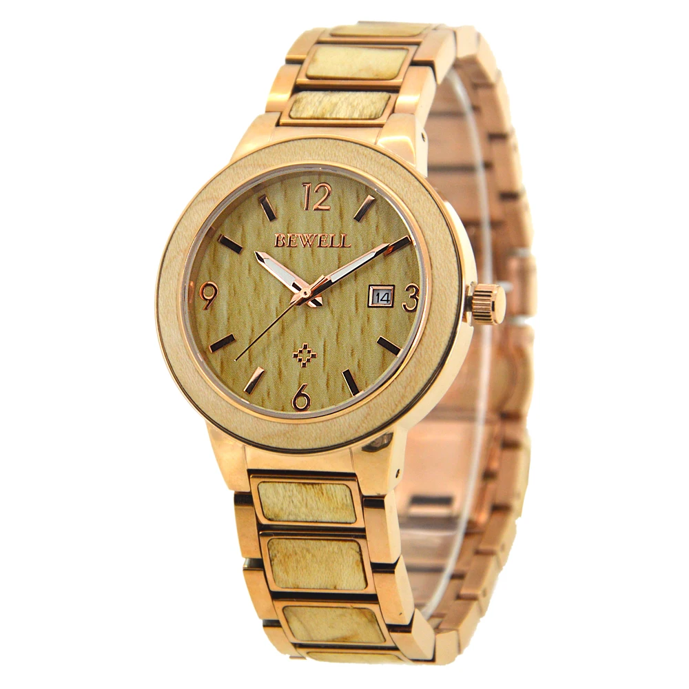 Bewell wooden hardlex stainless steel round men watches 5bar Waterproof wooden wristwatches for male
Bewell wooden hardlex stainless steel round men watches 5bar Waterproof wooden wristwatches for male