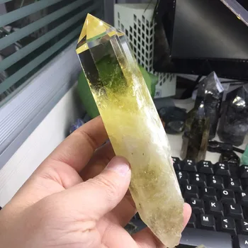 170mm Natural Citrine Quartz Crystal Meditation Wand Point Yellow Clear Quartz Crystals Point Reiki Healing as gift #BH935
170mm Natural Citrine Quartz Crystal Meditation Wand Point Yellow Clear Quartz Crystals Point Reiki Healing as gift #BH935