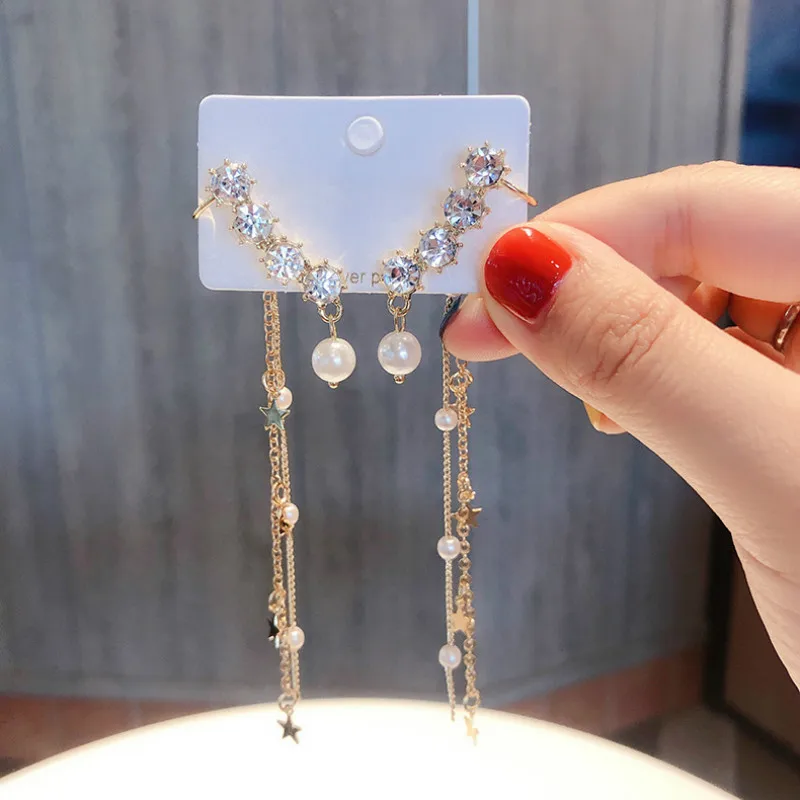 2019 New Arrival Crystal Trendy Water Drop Women Dangle Earrings Pearl Earrings Long Pendant Tassel Female Korean Jewelry
2019 New Arrival Crystal Trendy Water Drop Women Dangle Earrings Pearl Earrings Long Pendant Tassel Female Korean Jewelry