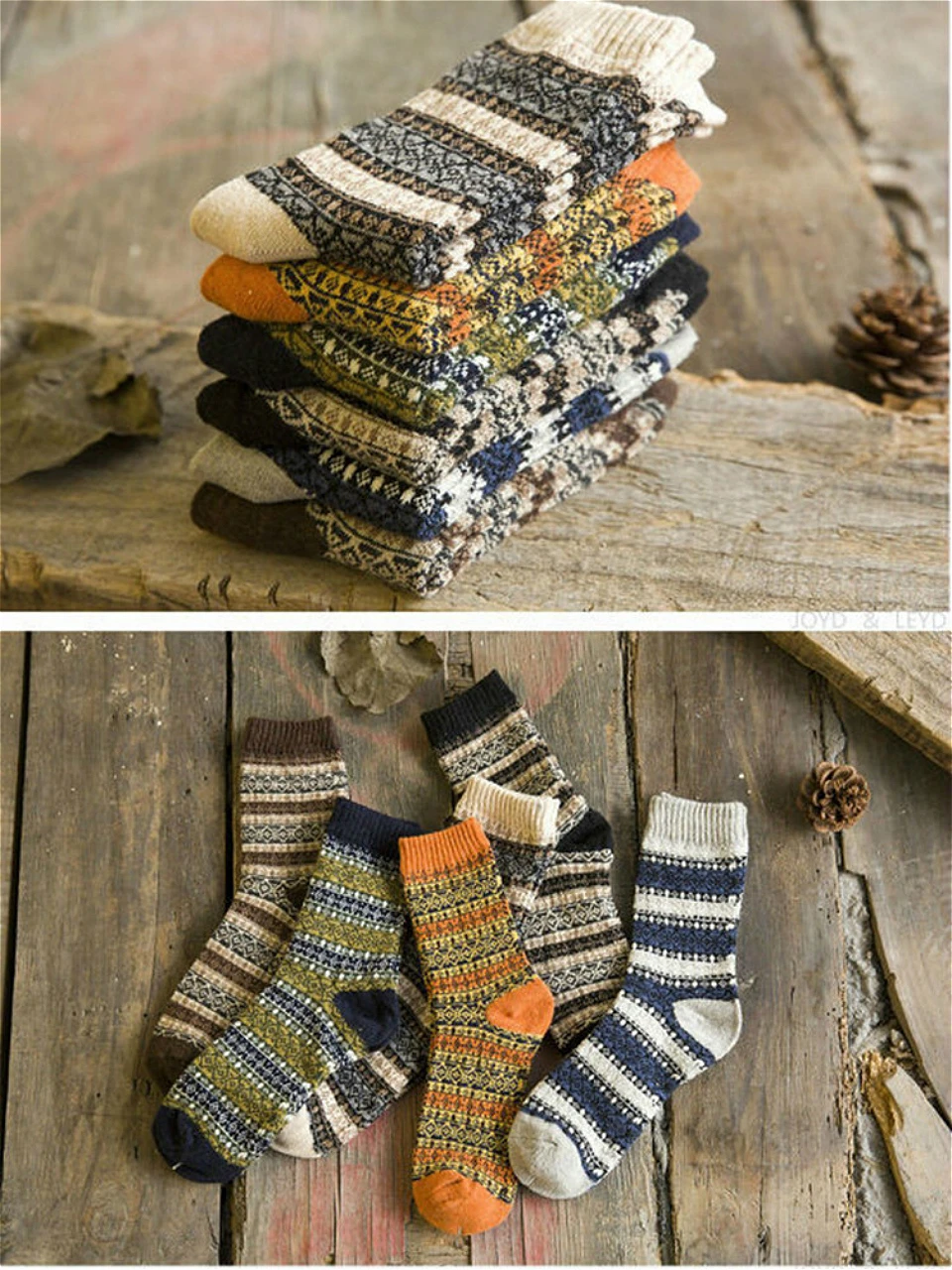 New men's winter thick wool socks Retro Style Warm wool socks.1 pairs 16