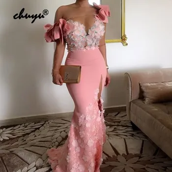 Pink Muslim Evening Dresses One Shoulder Lace Flowers Slit vestido de festa Islamic Dubai Saudi Arabic Evening Gown Prom Dress
Pink Muslim Evening Dresses One Shoulder Lace Flowers Slit vestido de festa Islamic Dubai Saudi Arabic Evening Gown Prom Dress