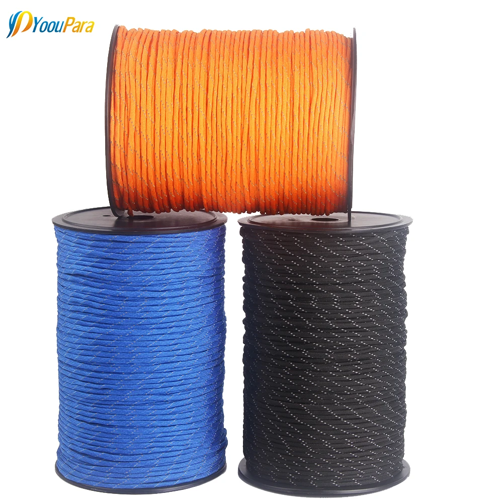 10 Colors 1000FT Spools Reflective Paracord Rope 7 Strands For Camping Outdoor Survival Equipment DHL Free 12pcs/lot Wholesale
10 Colors 1000FT Spools Reflective Paracord Rope 7 Strands For Camping Outdoor Survival Equipment DHL Free 12pcs/lot Wholesale