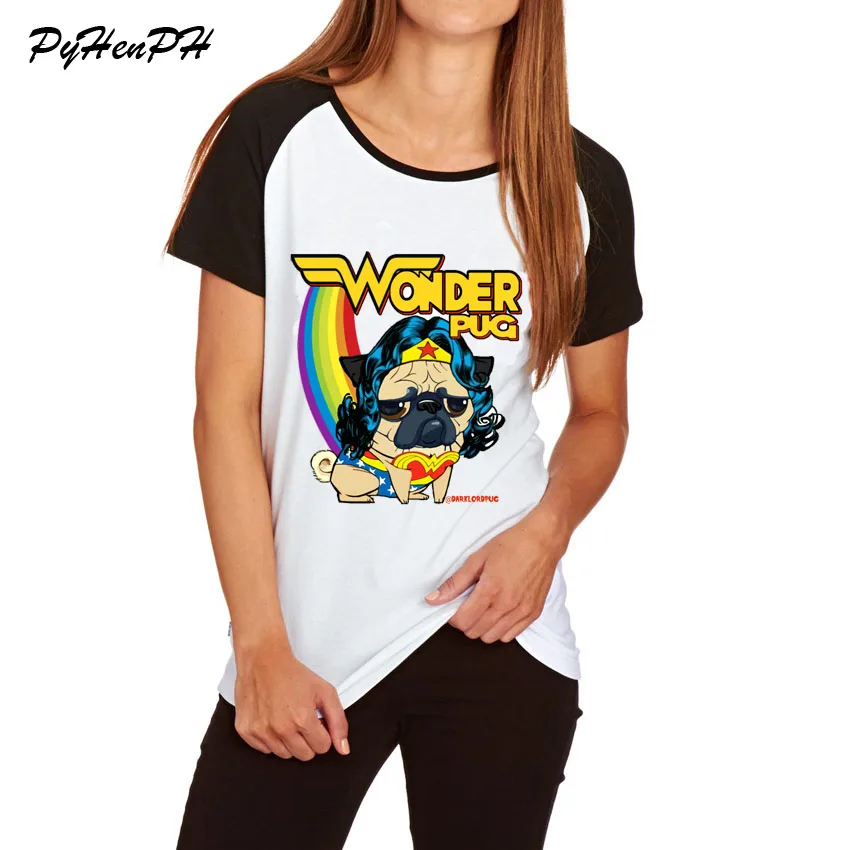 Reter Wonder Pug Print T-shirt Women Round Neck Short Sleeve Pug Wars Design Funny T shirt Lady Tops Tees Casual Tshirt
Reter Wonder Pug Print T-shirt Women Round Neck Short Sleeve Pug Wars Design Funny T shirt Lady Tops Tees Casual Tshirt