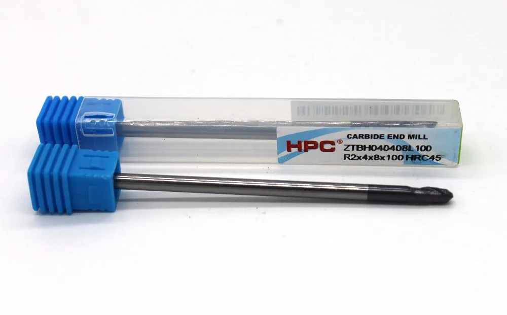 R2*4*8*100 of 2 flutes HRC 45 ball nose mill cutter carbide end mills CNC machine milling tools
R2*4*8*100 of 2 flutes HRC 45 ball nose mill cutter carbide end mills CNC machine milling tools