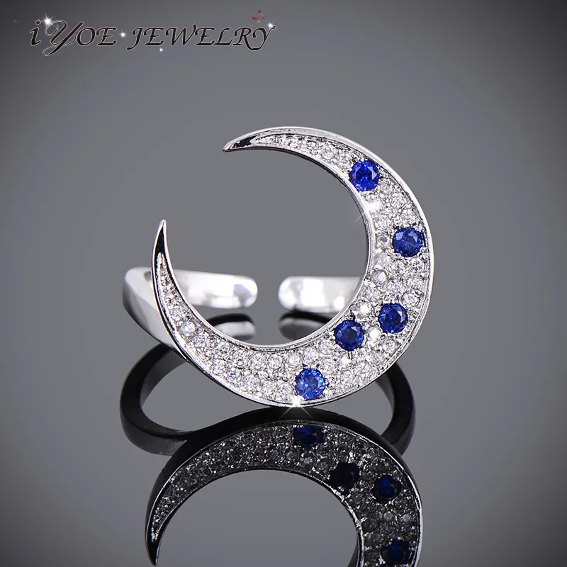 IYOE White Gold Color Moon Design Openning Rings Paved Tiny CZ Cubic Zircon Ladies Fashion Cocktail Ring Jewelry
IYOE White Gold Color Moon Design Openning Rings Paved Tiny CZ Cubic Zircon Ladies Fashion Cocktail Ring Jewelry