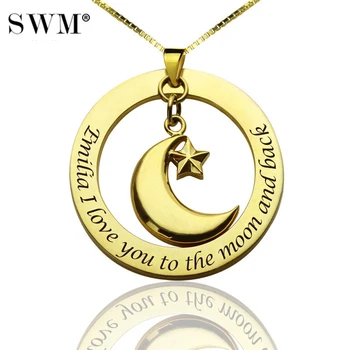Women's Chain Sterling Silver 925 Custom Necklace With Pentagram Star Moon Collier Pendant Colar to Best Friends Mom jewelry
Women's Chain Sterling Silver 925 Custom Necklace With Pentagram Star Moon Collier Pendant Colar to Best Friends Mom jewelry