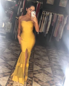 Hot sale Sexy Women Long Bandage Dress Empire Mesh Strapless Backless Slit Birthday Party celebrity body con dresses wholesale
Hot sale Sexy Women Long Bandage Dress Empire Mesh Strapless Backless Slit Birthday Party celebrity body con dresses wholesale