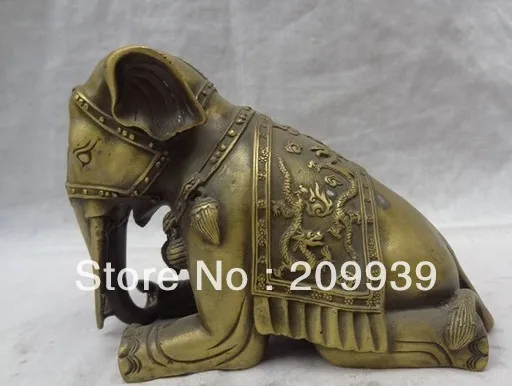 00589 China Bronze Suclpture Wealth Carved 4 Dragon Ball JiXiang RuYi Elephant Statue (A0314)
00589 China Bronze Suclpture Wealth Carved 4 Dragon Ball JiXiang RuYi Elephant Statue (A0314)