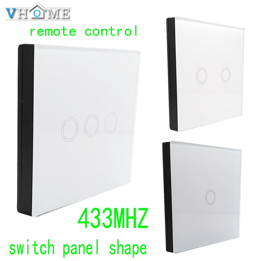 Image Vhome Smart Home RF 433MHZ  CR2032  WIFI wireless remote control, Glass panel ,Switch shape control