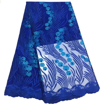 Royal Blue African French Lace Fabric High Quality Tulle Net Lace Fabric 5 Yards Embroidery Nigerian Lace Fabric For Wedding 
Royal Blue African French Lace Fabric High Quality Tulle Net Lace Fabric 5 Yards Embroidery Nigerian Lace Fabric For Wedding