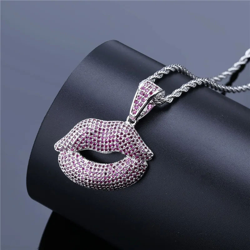 Lucky Sonny Full CZ Micro Paved Red Lip Necklace Pendants & Necklaces with Rope Chain Silver Color Charm Hip Hop Party Jewelry
Lucky Sonny Full CZ Micro Paved Red Lip Necklace Pendants & Necklaces with Rope Chain Silver Color Charm Hip Hop Party Jewelry