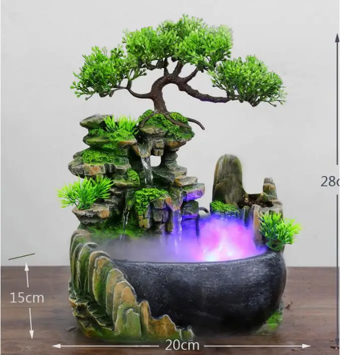 Desktop Small Rockery Fengshui Wheel Simulation Green Plant Home Office Decoration LED Light Waterfall Fengshui Ornaments
Desktop Small Rockery Fengshui Wheel Simulation Green Plant Home Office Decoration LED Light Waterfall Fengshui Ornaments