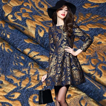 145cm width Retro palace flower style Metallic Jacquard Brocade Fabric,3D jacquard yarn dyed fabric for Womens Coat Dress Skirt
145cm width Retro palace flower style Metallic Jacquard Brocade Fabric,3D jacquard yarn dyed fabric for Womens Coat Dress Skirt