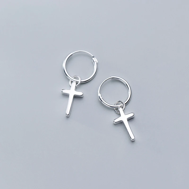 Exquisited 925 Sterling Silver Cross Hoop Earrings for Women Girls Simple Ear Piercing Huggie Earrings Bohemia Bijoux Brincos
Exquisited 925 Sterling Silver Cross Hoop Earrings for Women Girls Simple Ear Piercing Huggie Earrings Bohemia Bijoux Brincos