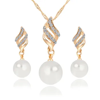Crystal Women Necklace Earrings Jewelry Sets Crystal Imitation Pearls Wedding Party Jewelry Sets For Women Gift
Crystal Women Necklace Earrings Jewelry Sets Crystal Imitation Pearls Wedding Party Jewelry Sets For Women Gift