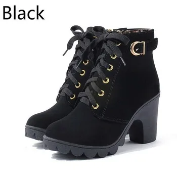 New Autumn Winter Women Ankle Boots High Quality Solid Lace-up European Ladies Shoes PU Fashion High Heels Boots
New Autumn Winter Women Ankle Boots High Quality Solid Lace-up European Ladies Shoes PU Fashion High Heels Boots