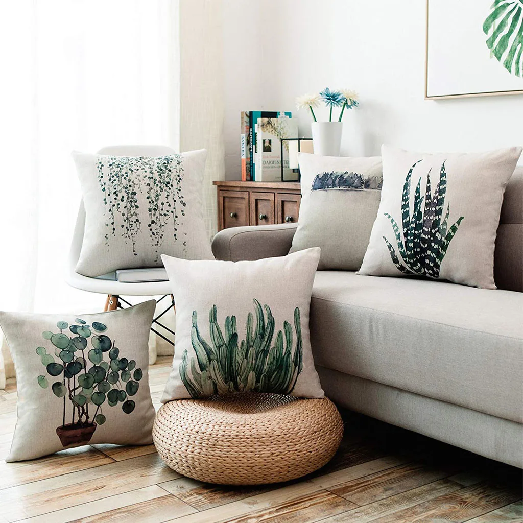 4PC Green Plant Pattern Linen Square Simple Fashion Throw Pillow Case Fiber Cushion Sofa Cushion Cover Home Decoration L620
4PC Green Plant Pattern Linen Square Simple Fashion Throw Pillow Case Fiber Cushion Sofa Cushion Cover Home Decoration L620