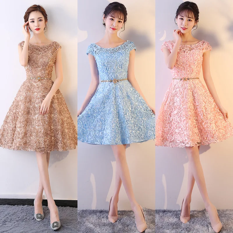 Sequined Prom Dress Khaki O-neck Sleeveless Short Party Dress Little Appliques Lace Up Women Knee-length Formal Ball Gowns E068
Sequined Prom Dress Khaki O-neck Sleeveless Short Party Dress Little Appliques Lace Up Women Knee-length Formal Ball Gowns E068