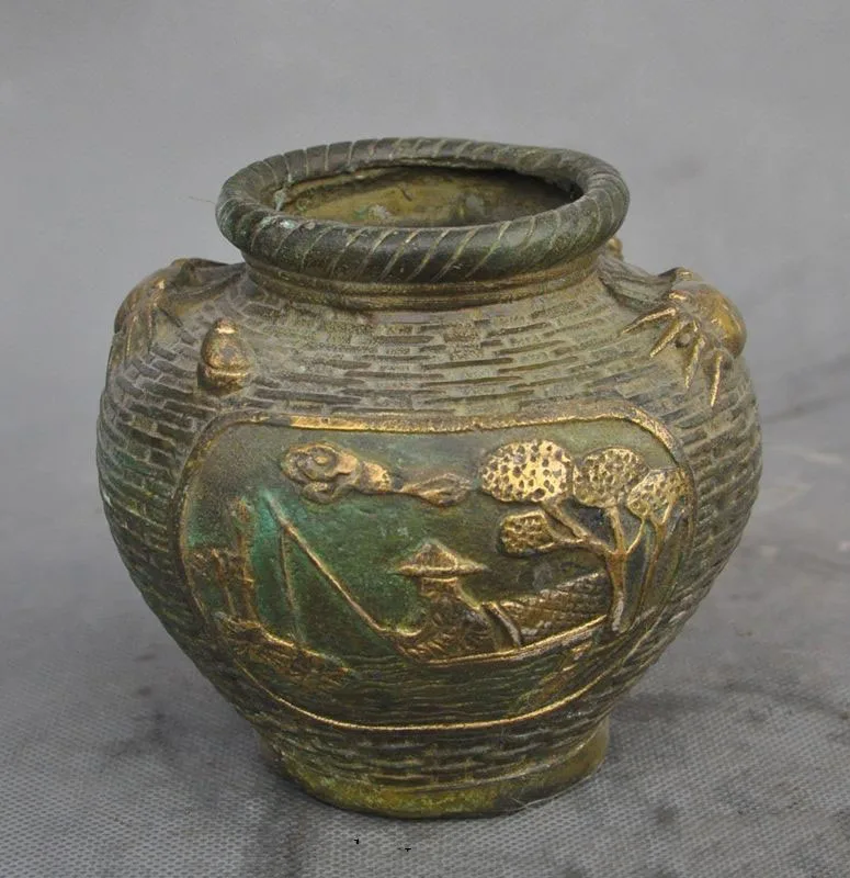 wedding decoration Marked Chinese Bronze Gilt Old Fisherman Fishing Crab Lotus Bottle Pot Jar Crock
wedding decoration Marked Chinese Bronze Gilt Old Fisherman Fishing Crab Lotus Bottle Pot Jar Crock