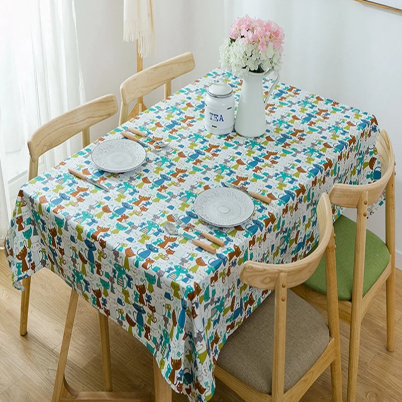 Lovely Cartoon Cat Printed Tablecloths 100% Cotton Wedding Dining Kitchen Home Decor Cloth New Year Tea Rectangluar Table Cover
Lovely Cartoon Cat Printed Tablecloths 100% Cotton Wedding Dining Kitchen Home Decor Cloth New Year Tea Rectangluar Table Cover