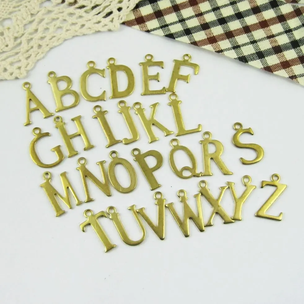 raw brass initial alphabet letter charm fashion jewelry DIY supplies findings ABCDEFGHIJKLMNOPQRSTUVWX 1891059
raw brass initial alphabet letter charm fashion jewelry DIY supplies findings ABCDEFGHIJKLMNOPQRSTUVWX 1891059