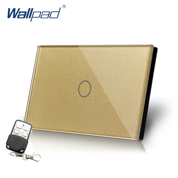 Gold 1 Gang 2 Way Remote Touch Switch Wallpad US/AU Crystal Glass Waterproof Led Indicator 2 Way Remote Switch With Controller
Gold 1 Gang 2 Way Remote Touch Switch Wallpad US/AU Crystal Glass Waterproof Led Indicator 2 Way Remote Switch With Controller