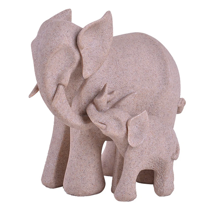 European Sculpture Sandstone Mother Elephant Figurines Resin Crafts Creative Elephant Home Decoration Ornaments New Year Gifts
European Sculpture Sandstone Mother Elephant Figurines Resin Crafts Creative Elephant Home Decoration Ornaments New Year Gifts