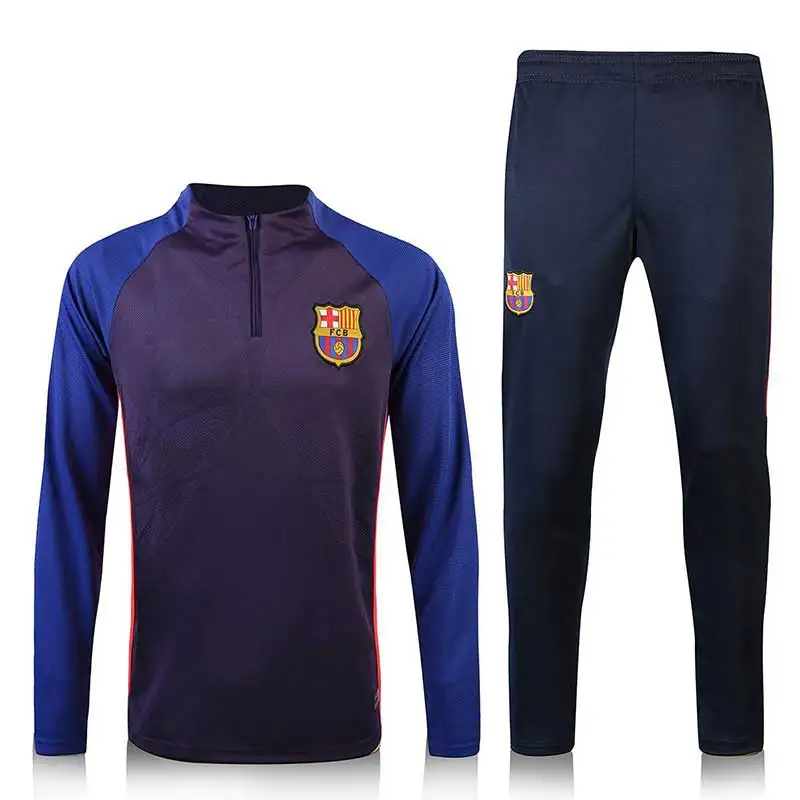 Barcelona Football Suits Half Zipper Long Sleeves Jersey Breathable Sweat Men And Women Training Competition Team Uniforms
Barcelona Football Suits Half Zipper Long Sleeves Jersey Breathable Sweat Men And Women Training Competition Team Uniforms