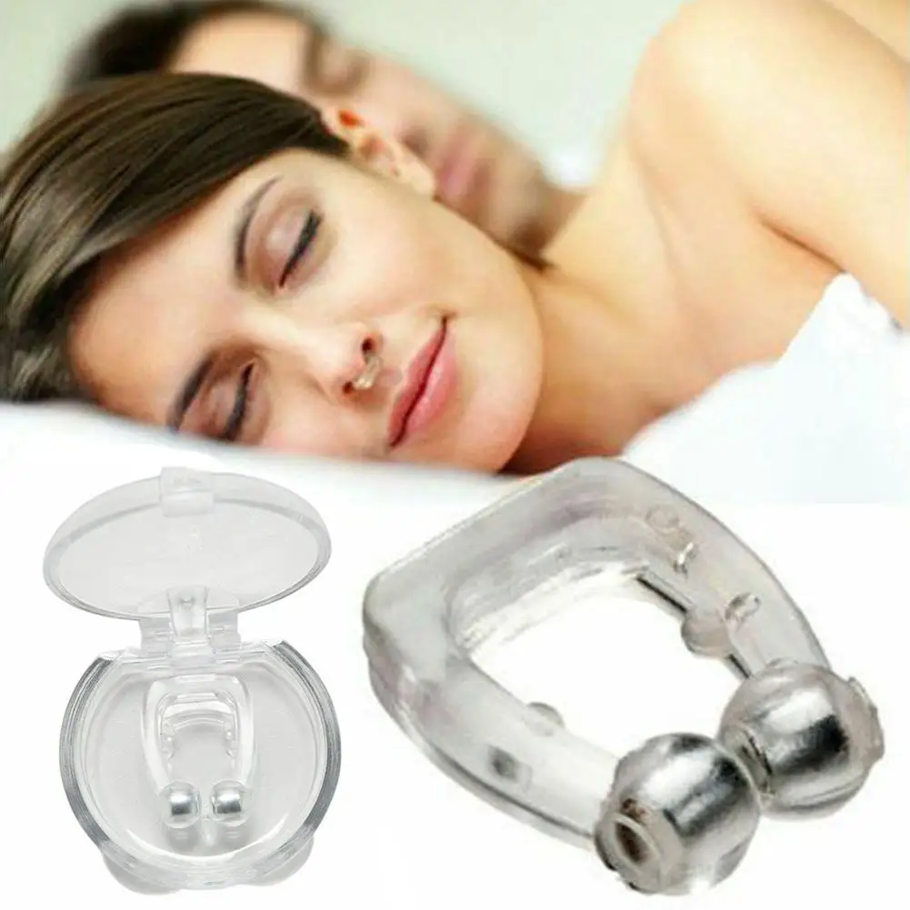 45# Hot Silicone Magnetic Anti Snore Nose Clip Silencer Respirator Antisnoring Device For Sleeping Aid Guard Apnea With Case
45# Hot Silicone Magnetic Anti Snore Nose Clip Silencer Respirator Antisnoring Device For Sleeping Aid Guard Apnea With Case
