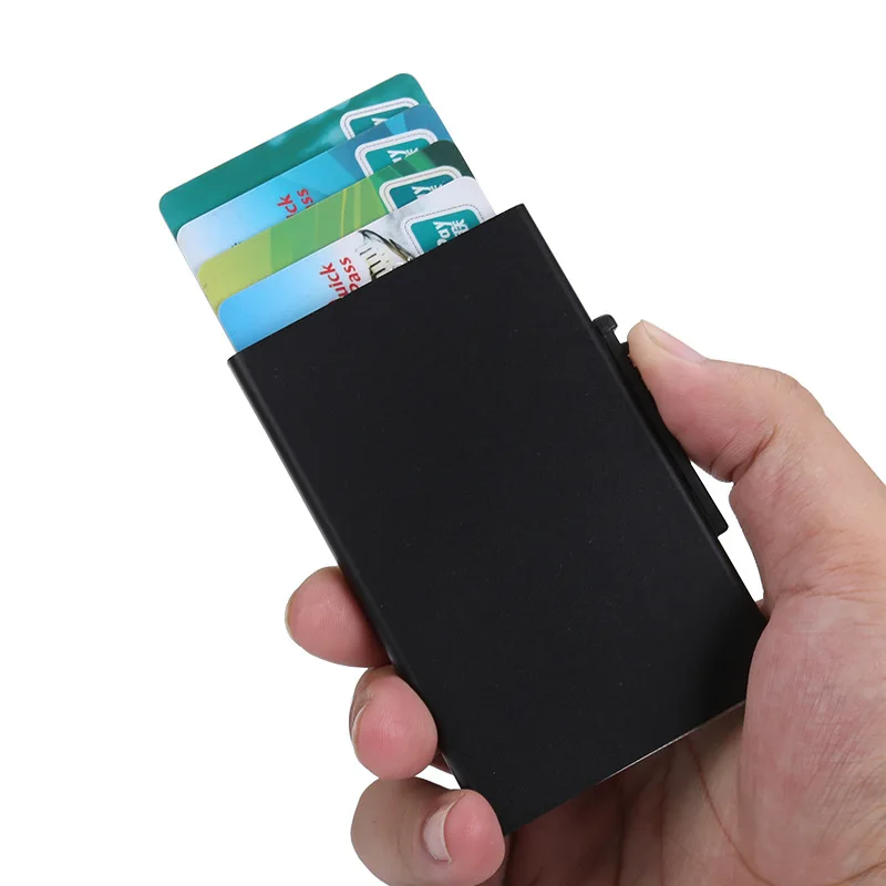 Fashion New Rfid Aluminum Card Case Automatic Pop Up Business Card Holder Men Metal Credit Passport Card Box ID Card Wallet 532
Fashion New Rfid Aluminum Card Case Automatic Pop Up Business Card Holder Men Metal Credit Passport Card Box ID Card Wallet 532