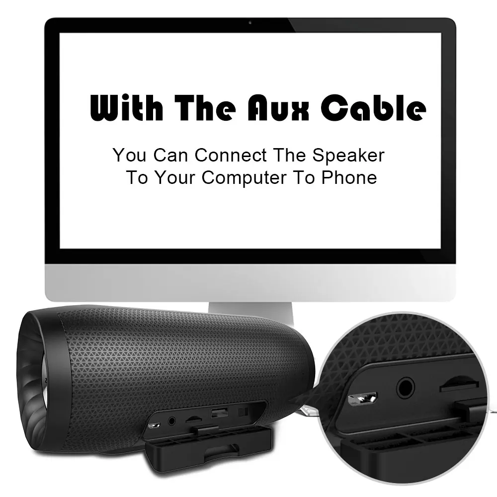 Portable Stereo Bluetooth Speaker Waterproof SD/TF Card Portable Stereo Bluetooth Speaker Waterproof SD/TF Card