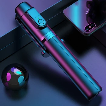 Portable Mini Selfie Stick Bluetooth Remote Control Extendable Wireless Phone Holder with Tripod foldable and expandable 
Portable Mini Selfie Stick Bluetooth Remote Control Extendable Wireless Phone Holder with Tripod foldable and expandable
