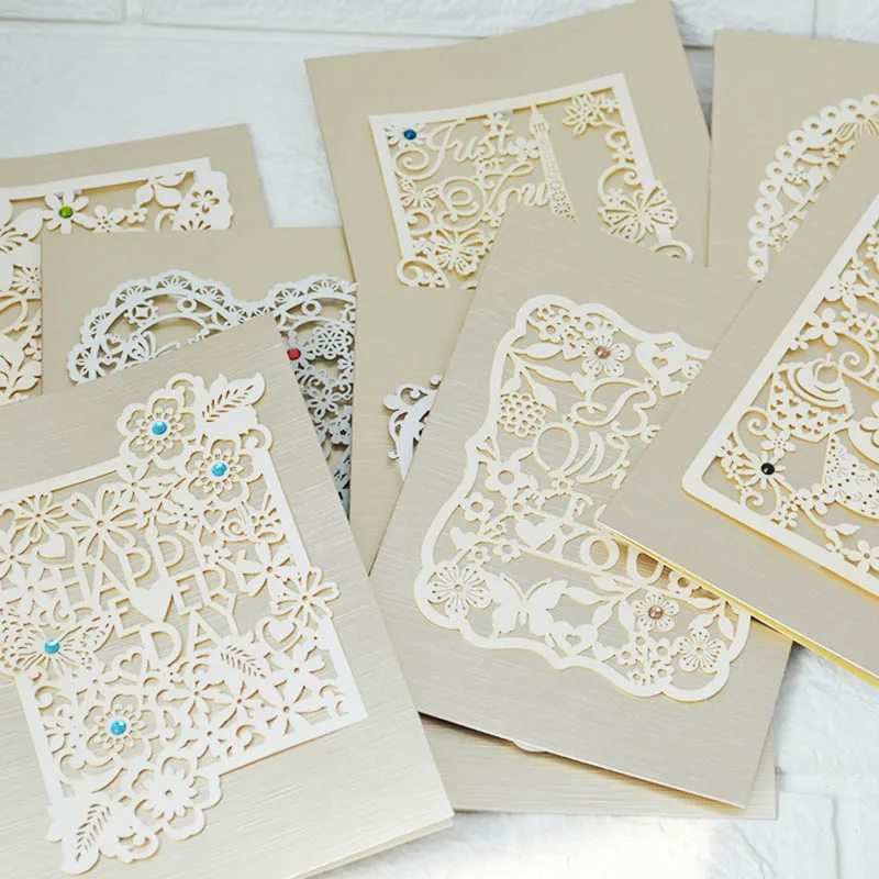 Laser cutting hallow out card Folding type Metal sense Paper card Cartoon invitation card
Laser cutting hallow out card Folding type Metal sense Paper card Cartoon invitation card