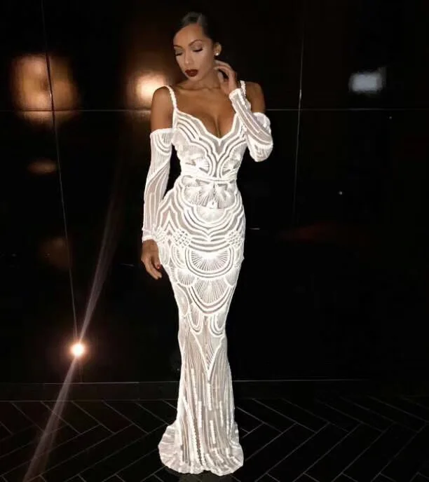 High Quality New White Black Famous Brand Long Bandage Dress Noble Celebrity Fashion Trumpet Dress
High Quality New White Black Famous Brand Long Bandage Dress Noble Celebrity Fashion Trumpet Dress