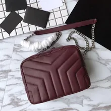 Real leather luxury handbag Top quality Y-shaped monogram brand designer messenger bags small loulou chain Bowling bags 
Real leather luxury handbag Top quality Y-shaped monogram brand designer messenger bags small loulou chain Bowling bags