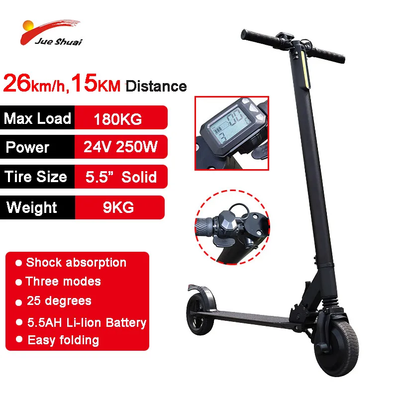 Top Folding Electric Scooter Electric Scooter 250W Motor LCD Display Screen 3 Speed Modes 5.5 Inches Solid Anti-Skid Tire E Scooter 1 Top Folding Electric Scooter Electric Scooter 250W Motor LCD Display Screen 3 Speed Modes 5.5 Inches Solid Anti-Skid Tire E Scooter 1