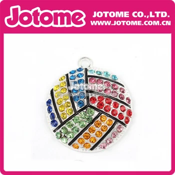 100pcs/lot Volleyball Colored Rhinestone Crystal Pendant for Necklace/Bracelet
100pcs/lot Volleyball Colored Rhinestone Crystal Pendant for Necklace/Bracelet