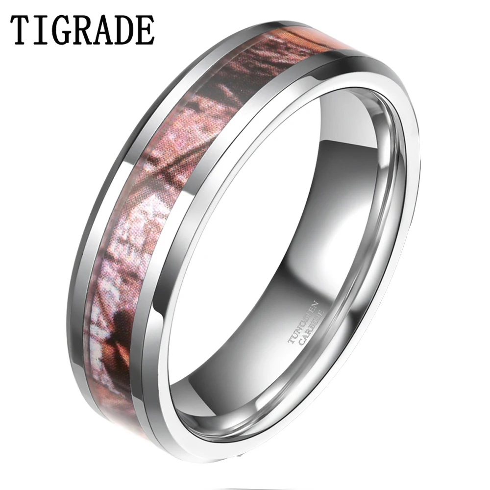 TIGRADE 6MM/8MM Summer Leaf Inlay Camouflage Rings Tungsten Carbid Ring Hunting Fashion Jewelry Rings For Man Women
TIGRADE 6MM/8MM Summer Leaf Inlay Camouflage Rings Tungsten Carbid Ring Hunting Fashion Jewelry Rings For Man Women