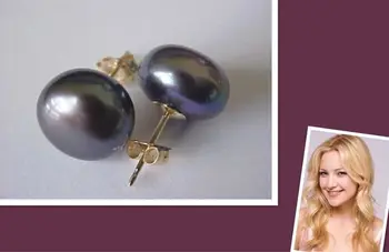 free shipping Hot 10-11 mm Tahitian AAA Black Pearl Stud Earrings 14k/20 SOLID GOLD
free shipping Hot 10-11 mm Tahitian AAA Black Pearl Stud Earrings 14k/20 SOLID GOLD