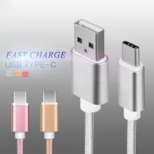 USB Type-c data charger cable for huawei xiaomi High-Speed sync charging Nylon cables for letv meizu Micro USB3.0 type c cables
