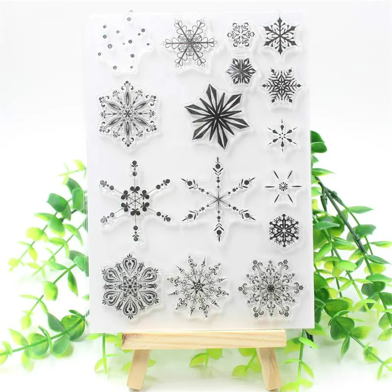 

Snowflake Transparent Clear Silicone Stamp/Seal for DIY scrapbooking/photo album Decorative clear stamp sheets